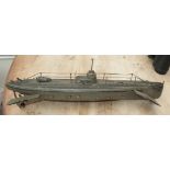 Vintage MARKLIN Clockwork Submarine 15 3/4" (405mm) long.