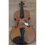 Antique Scottish Aberdeen Violin by Thomas Craig No 155 (1908) 14" back.