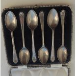 Boxed Set of 1930s Walker&Hall Silver Golf Motif Spoons - UK Postage First Class Recorded £5.
