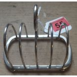 Vintage Silver Toast Rack - 115mm long by 115mm tall.