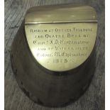 Antique Horses Hoof Inkwell of Horse ridden at Orthes, Quatre Bras and Waterloo by Elphinstone Fam.