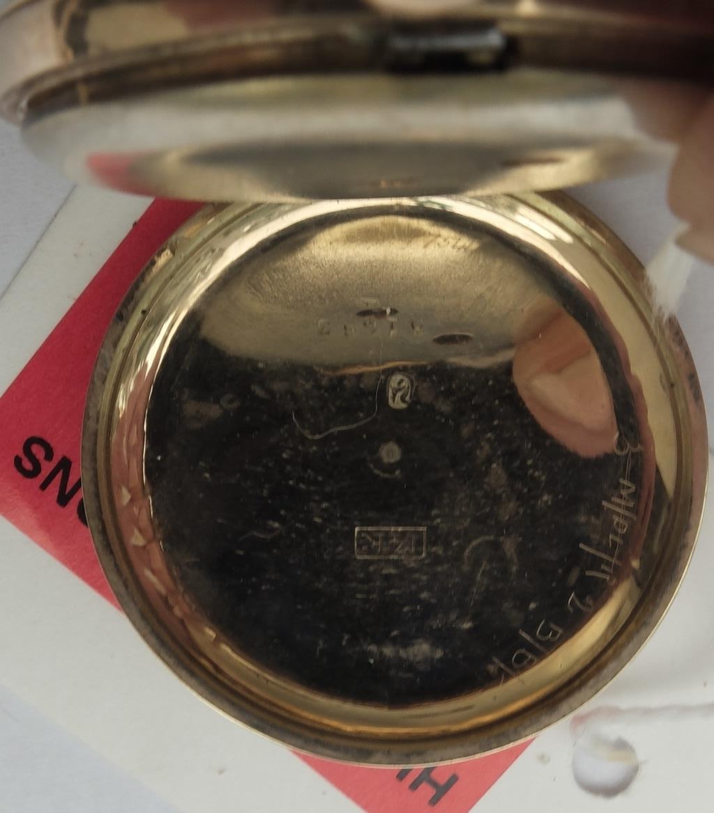 Antique 14kt Gold Pocket Watch with 30mm dial. - Image 4 of 5