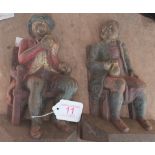 Antique Pair of Cast Iron Figures of Tam O' Shanter (10 1/4" tall) and Souter Johnny.