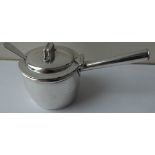 Antique CS&FS Maker Chester Silver Novelty Saucepan 95mm long and 50mm tall.