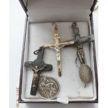 Lot of Religious Items to include 9ct Gold Cross.