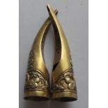 Pair of Ornate Antique Chinese Finger Nail Guards - 6cm long.