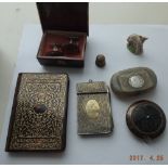 Lot of Horn Snuff Box set with Silver Coin-Notebooks etc.