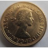 Queen Elizabeth 11 Full Sovereign 1958..