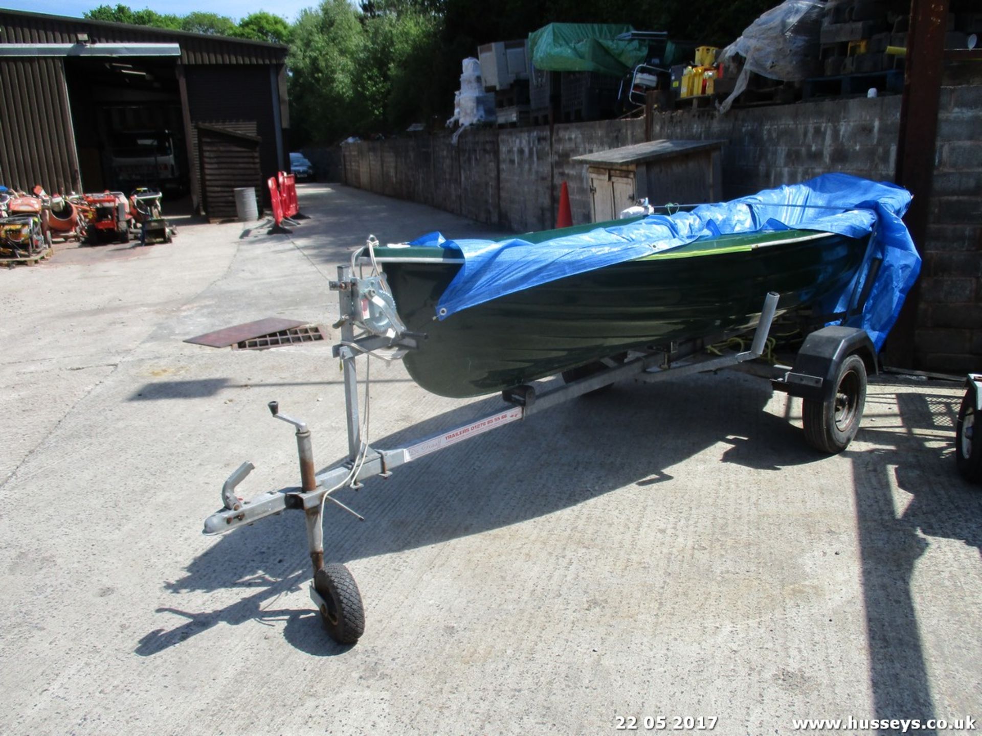 Hayland Lugger 11ft Boat c/w Sails, Oars and Trailer - Image 2 of 2