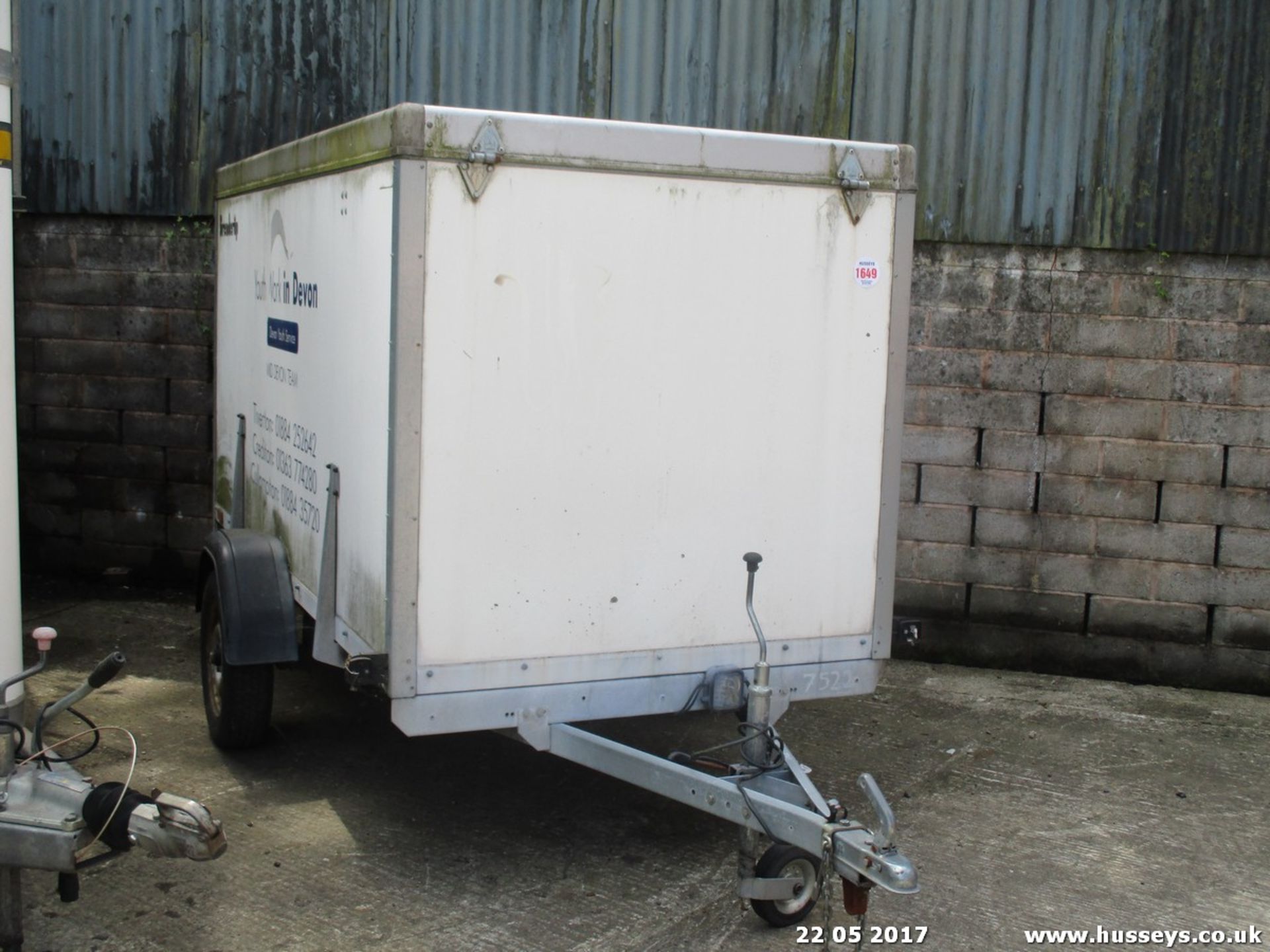 BRENDERUP BOX TRAILER 750KG NO KEY