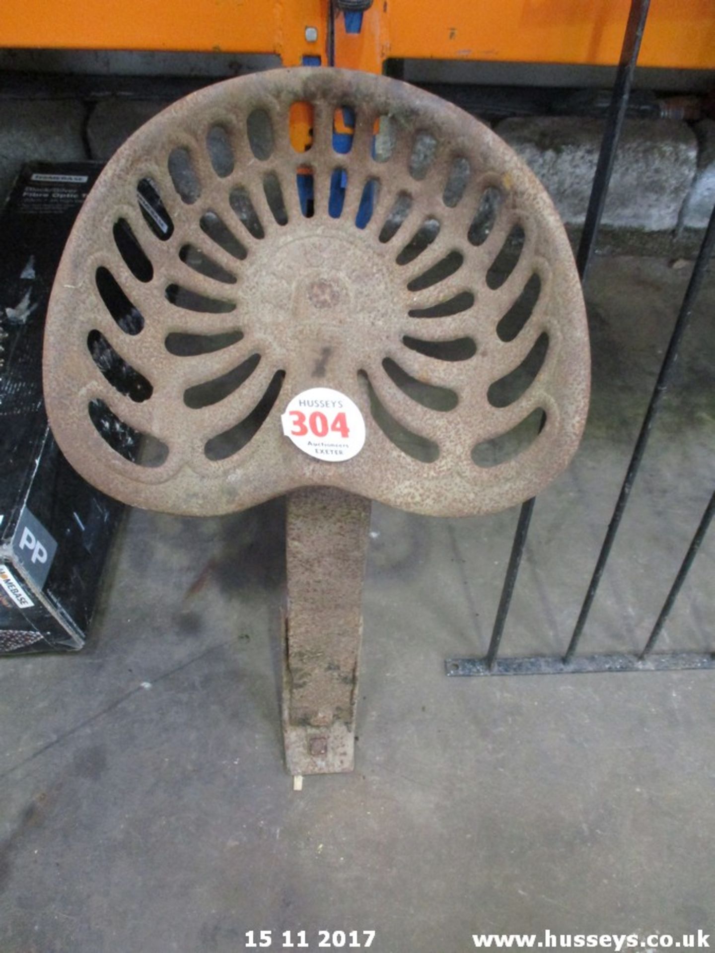 CAST IRON IMPLMENT SEAT IN ORGINAL CONDITION