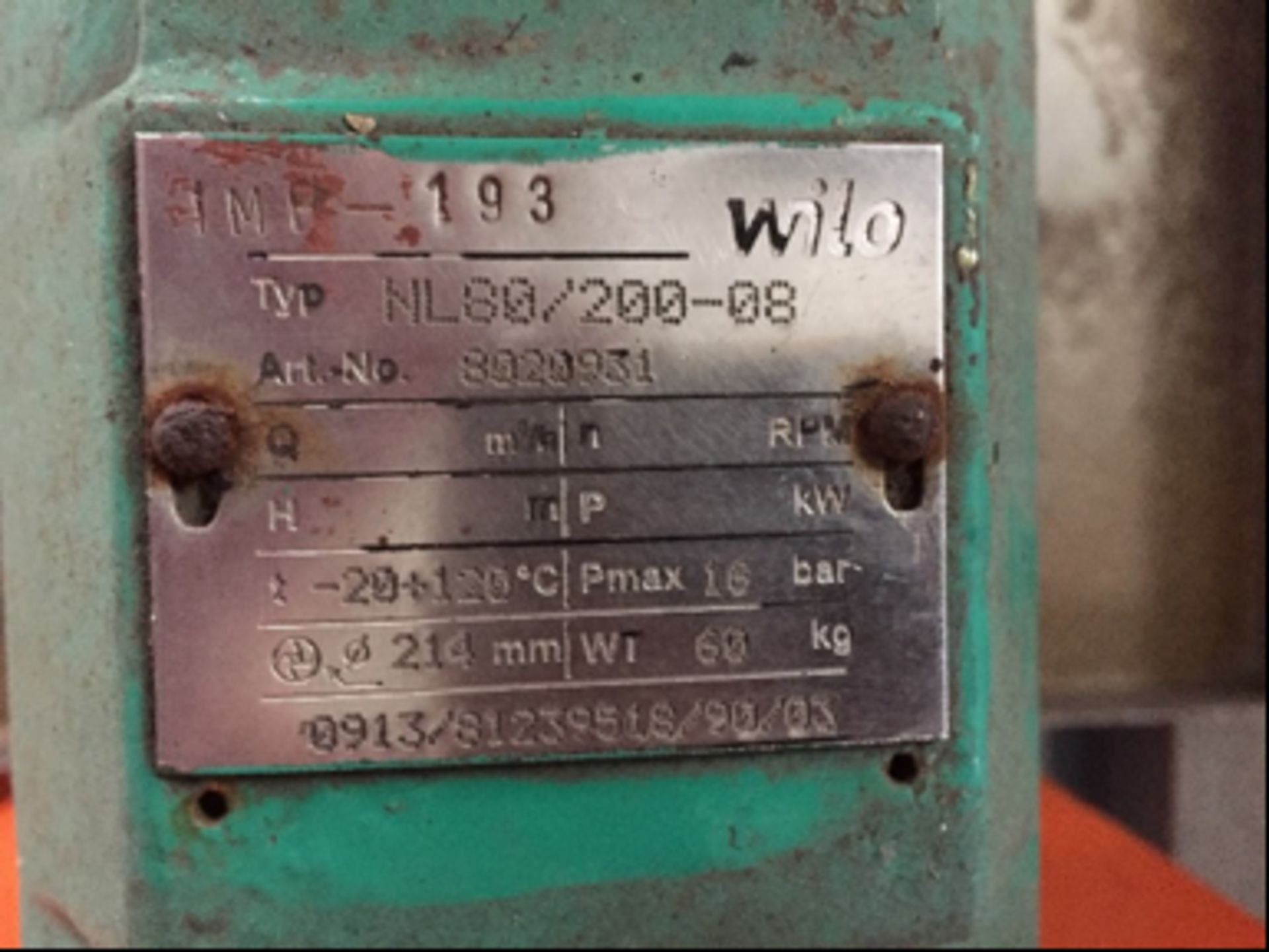 Wilo NL80 glyco pump - Image 2 of 2