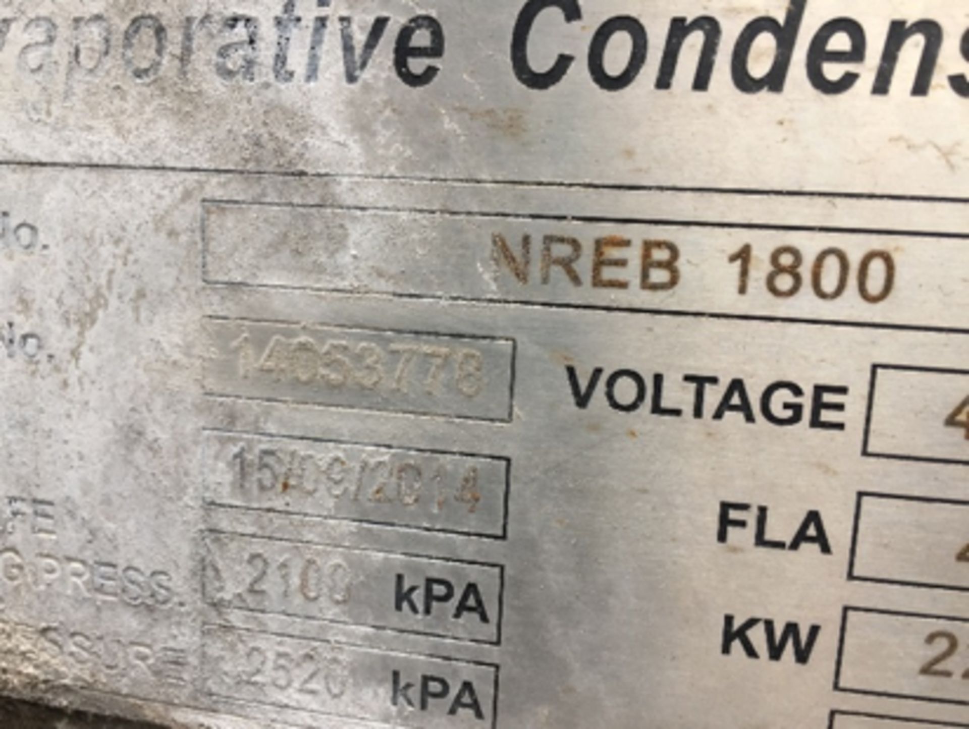 NRE Evaporative condensor unit - Image 2 of 2