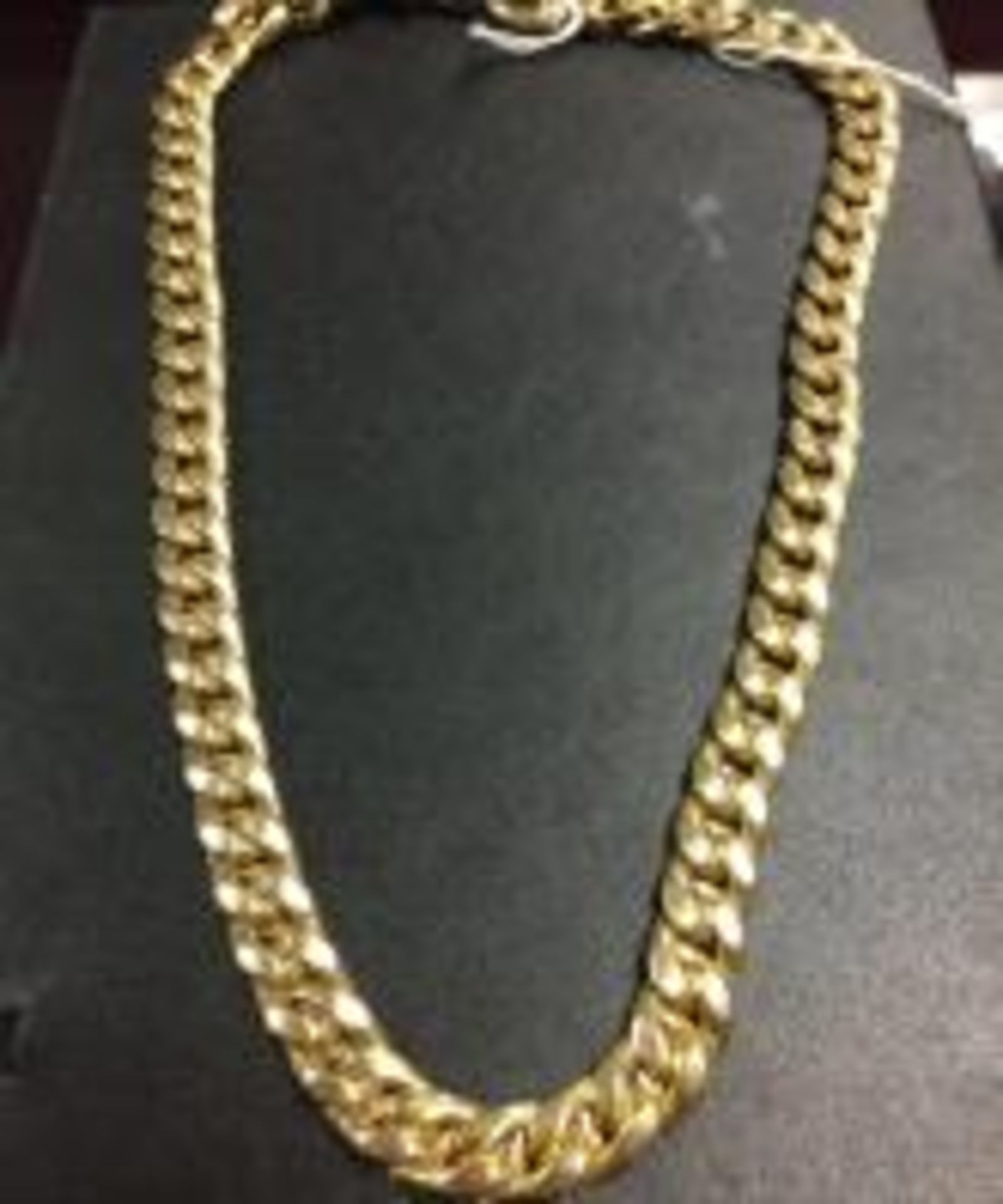 9ct Unoerre hollow curb Italian link neck chain (48.5g)