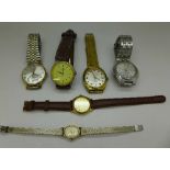 Lady's and gentleman's wristwatches, including Seiko 5 automatic,