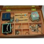 A collection of silver jewellery, etc.