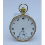 A 9ct gold cased pocket watch, Glasgow 1924,