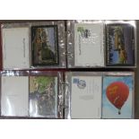 Two albums of 180 Royal Mail postcards,