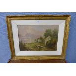 19th Century English School, cottage landscape, watercolour,