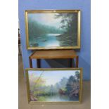 Two landscape oil paintings