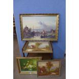 Three oil paintings,