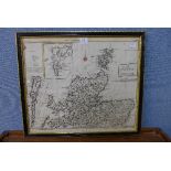 A late 17th Century Johnston Delin & sculpt engraved map, A New Map of the North Part of Scotland,