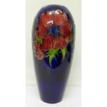 A large Moorcroft vase, No. 25 of 100, produced in 1982, signed to base, chip to rim, 31.