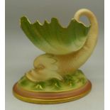 An early 20th Century Royal Worcester fish, shell shaped dish, marked 95,