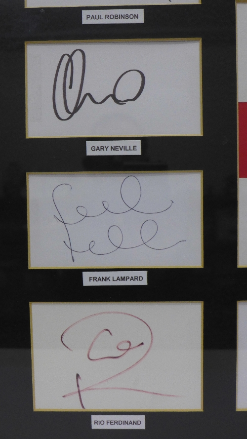 2006 England World Cup squad mounted signatures, - Image 3 of 6