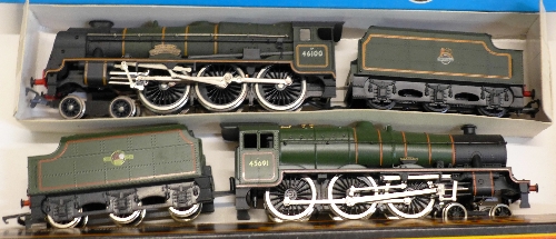 Four model steam locomotives;- Mainline 4-6-0 Standard Class 4, Boxed, Airfix 4F Fowler, boxed, - Image 2 of 2