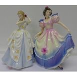 Two Royal Doulton figures, Laura, HN2960 and Angela, 1992,