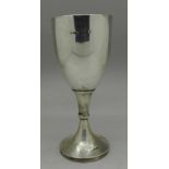 A silver goblet,