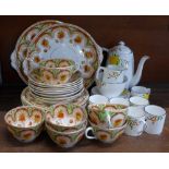 A Melba six piece coffee set and a Daisy Victorian teaset