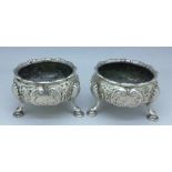 A pair of George III silver salts, London 1762,