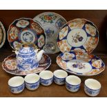 Five oriental plates,