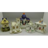 A collection of flatback houses and pastille burners (5)