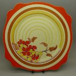 A Clarice Cliff Bizarre plate,