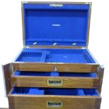 A two drawer cutlery box,