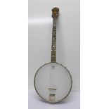 A 1925 Gibson Oriole 18 fret Irish scale tenor banjo,