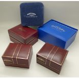 Five Rotary wristwatch boxes