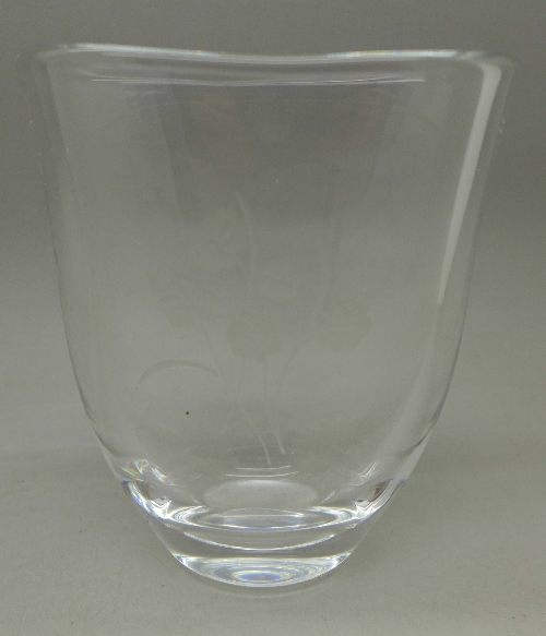 A Swedish glass vase, marked with number 3705, 11.