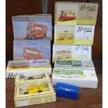 Four Hadfields model kits, two Tower models, two Blackpool kits,