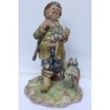 A Capodimonte figure, signed,