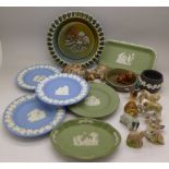 A collection of Wedgwood Jasperware and Wade, etc.