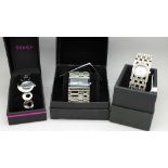 Three boxed wristwatches including Jeff Banks and Sekonda Seksy