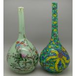 Two oriental bottle vases,