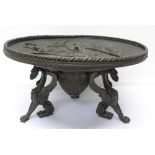 A Chinese bronze table centrepiece,
