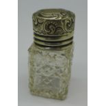 A silver mounted scent bottle,