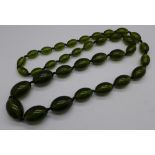 A Bakelite bead necklace, 0.