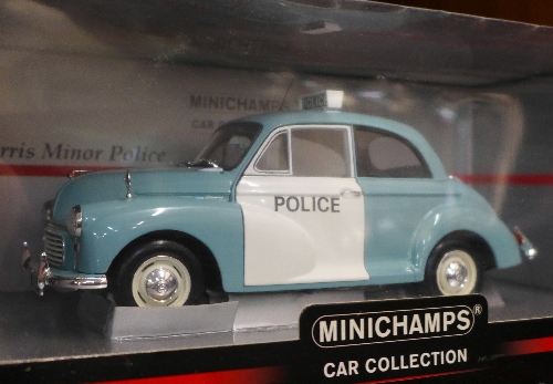 Model vehicles; Minichamps Morris Minor Police, Motor Max, Burago, - Image 2 of 3